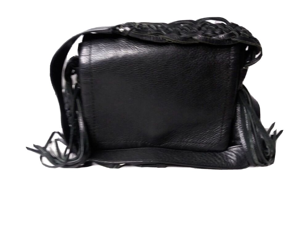 REBECCA MINKOFF Small Wendy Crossbody Bag Black Leather Handbag Retail $295